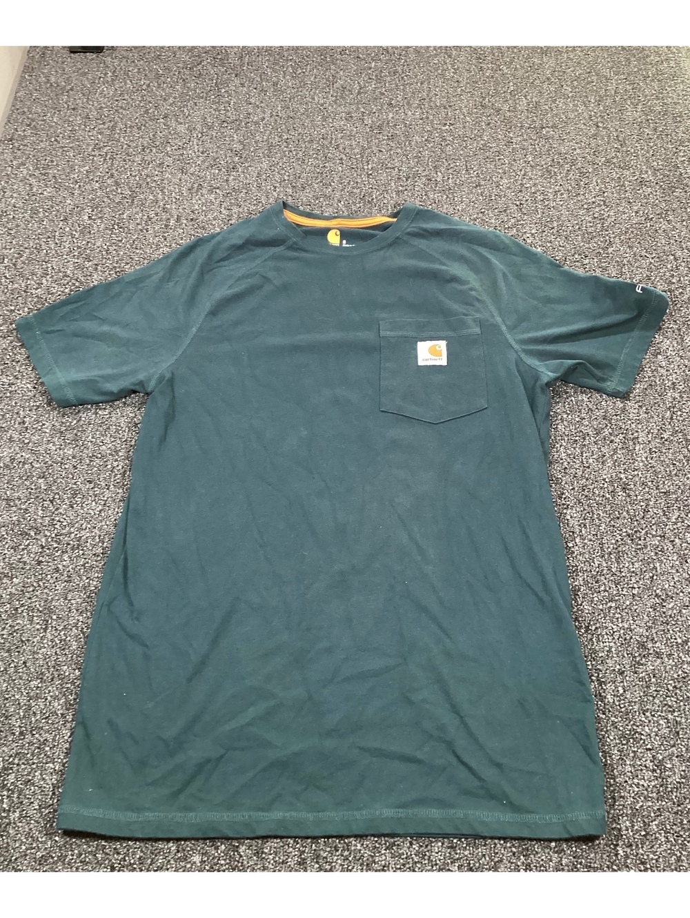 Carhartt Force Dark Green Relaxed Fit T-Shirt with Pocket